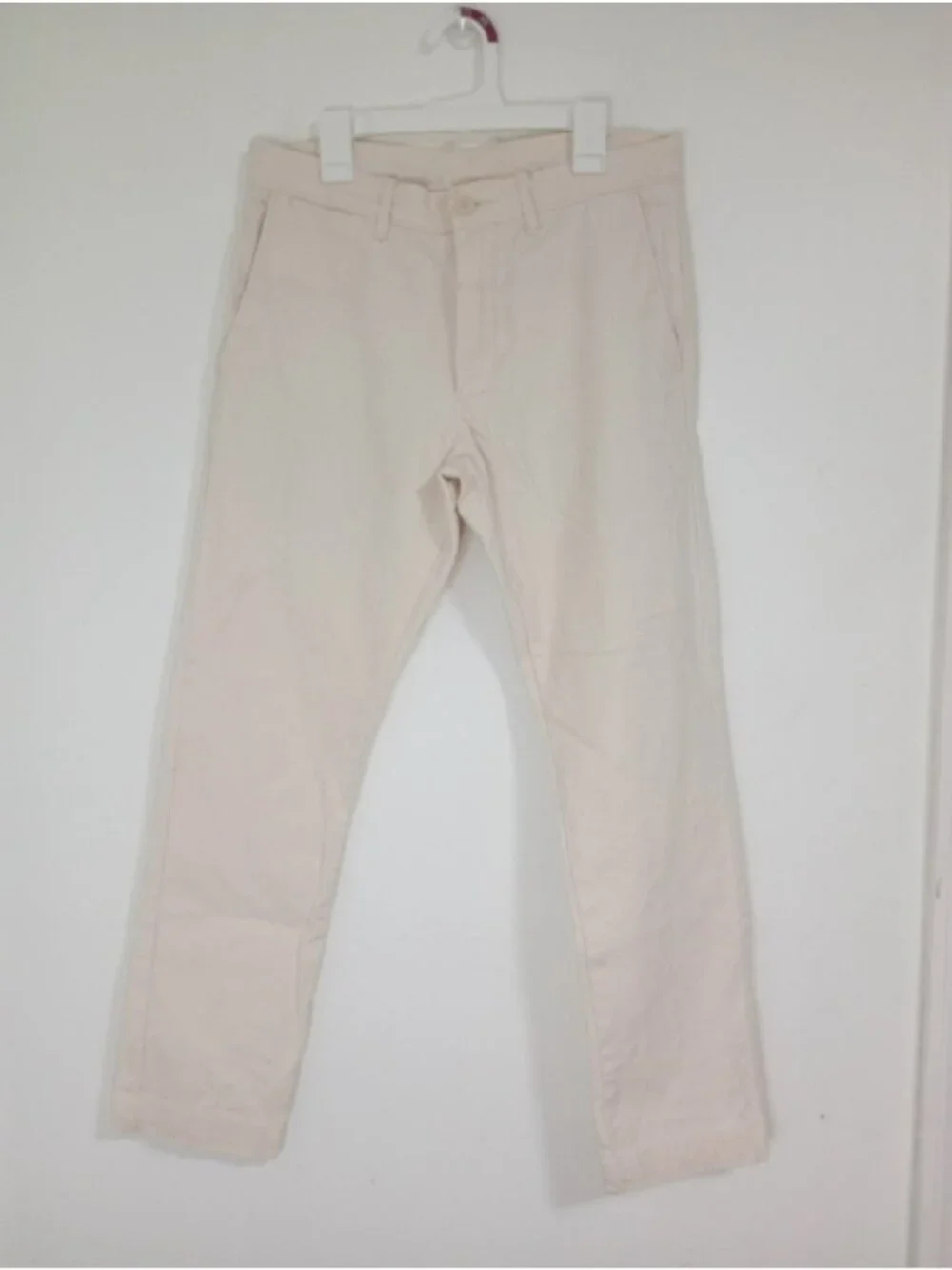 J. Crew Mens 484 Beige 100% Cotton Chino Pants Size S